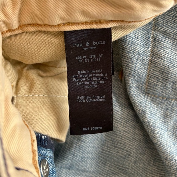 Rag & Bone real cow fur patch jeans - Size 25 (Fits 29” Waist) - Picture 7 of 10